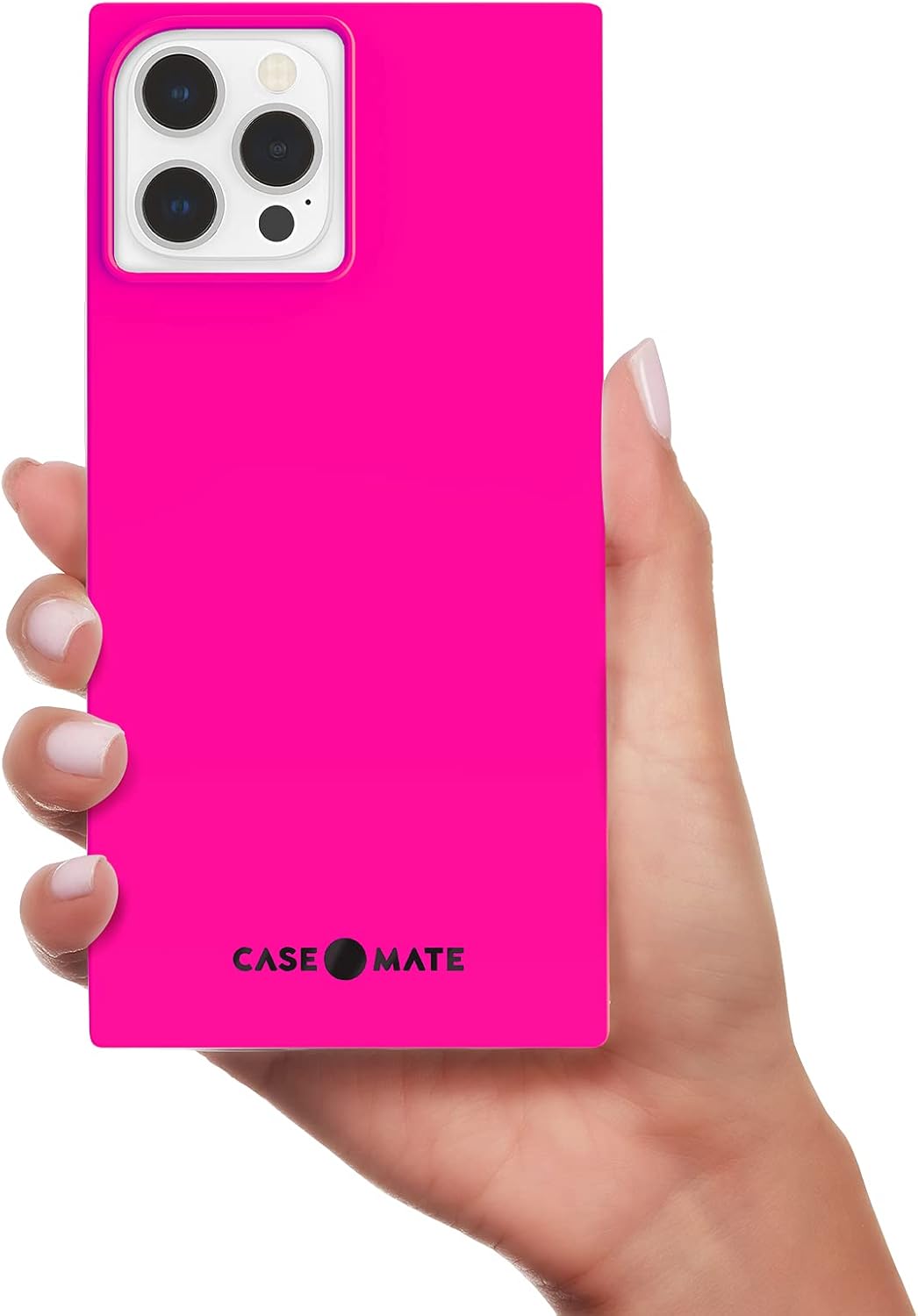 Case-Mate – BLOX – Funda cuadrada para iPhone 12 y iPhone 12 Pro – Delgada – Ligera – Protección contra caídas de 10 pies – Rosa intenso