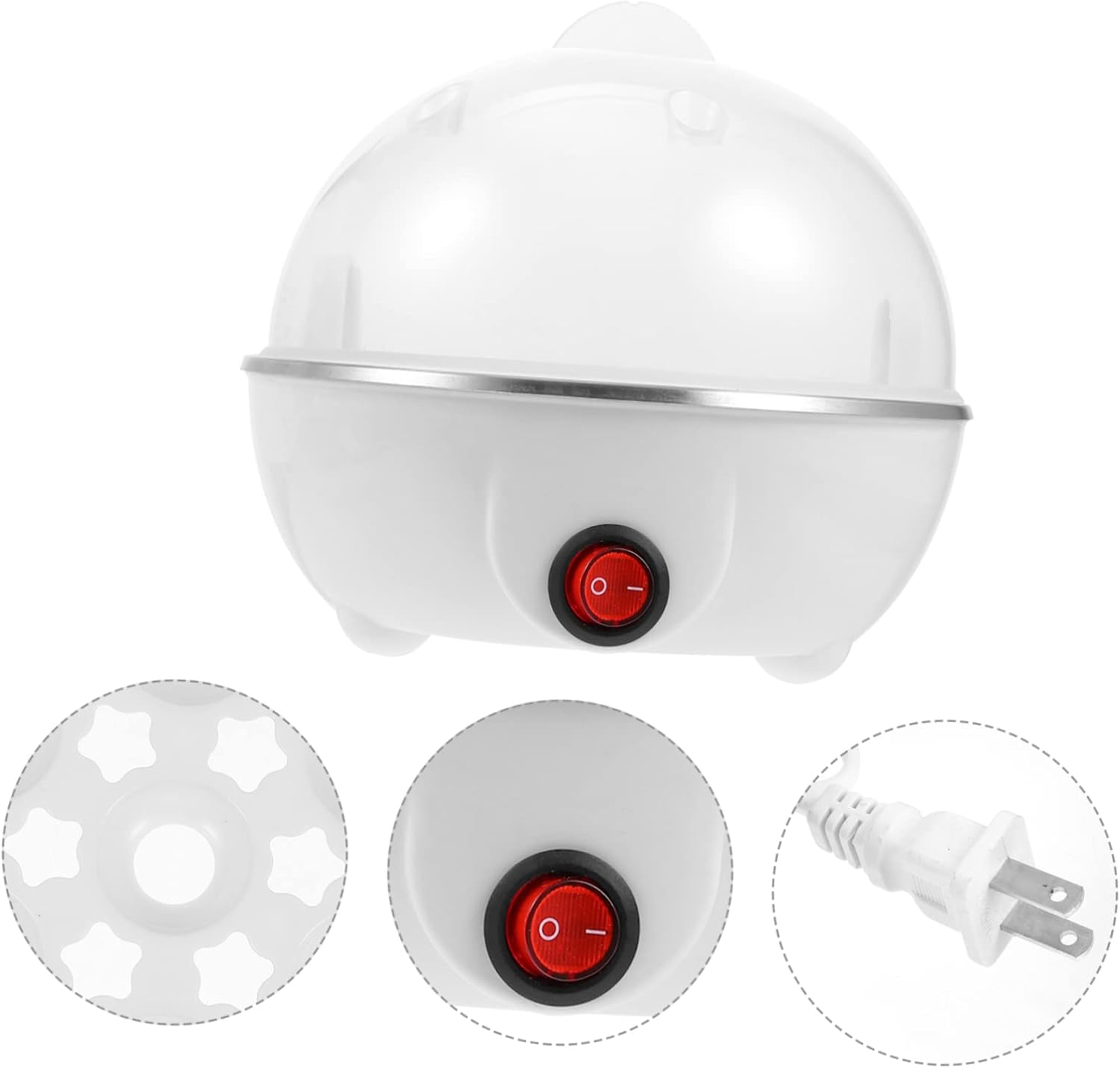 Vaporizador de huevos de 7 huevos vaporizador de huevos eléctrico taza de huevo caldera de huevos vaporizador eléctrico huevo blanco escalfador