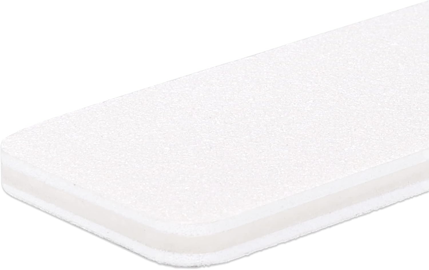 PANA Lima de uñas Emery Jumbo de doble cara para manicura, pedicura, uñas naturales y acrílicas, color blanco (grano 180180), paquete de 50 unidades