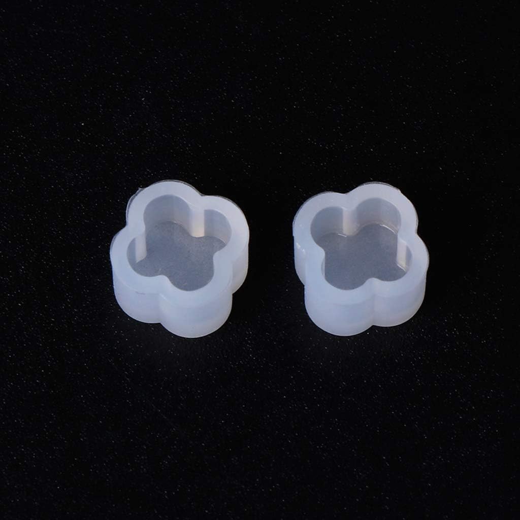 8 pares de aretes pequeños de resina de resina epoxi kit de fabricación de joyas colgante molde de silicona UV DIY aretes de oreja decoración de