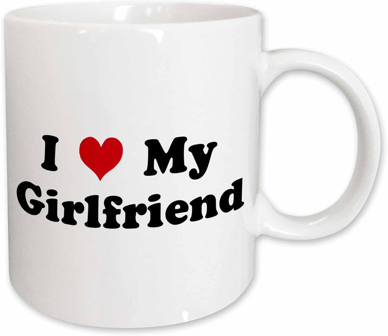 3dRose Taza “I Love My Girlfriend”, 11 onzas