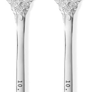 callie Juego de 2 tenedores de boda personalizados con fecha grabados con fecha, cubiertos plateados vintage personalizados resistentes para pastel callie Juego de 2 tenedores de boda personalizados con fecha grabados con fecha, cubiertos plateados vintage personalizados resistentes para pastel