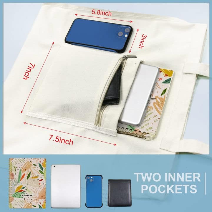 BeeGreen – Bolsa de lona de 12 onzas para mujeres o profesores, regalo para ir de compras o para el Día de la Madre