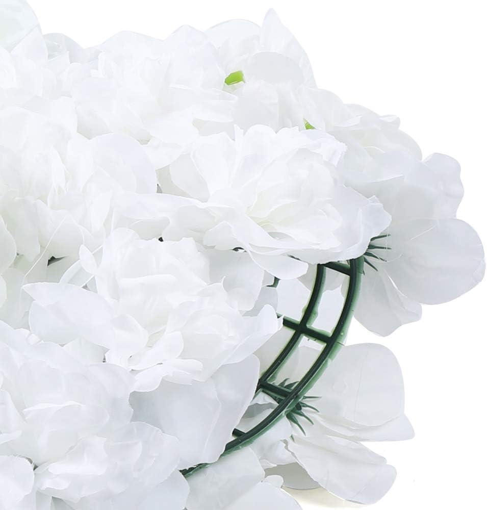 BINELUCOLU Paneles de pared de flores blancas, 9 piezas de rosas artificiales, paneles de flores para telón de fondo, decoración de bodas, fiestas,