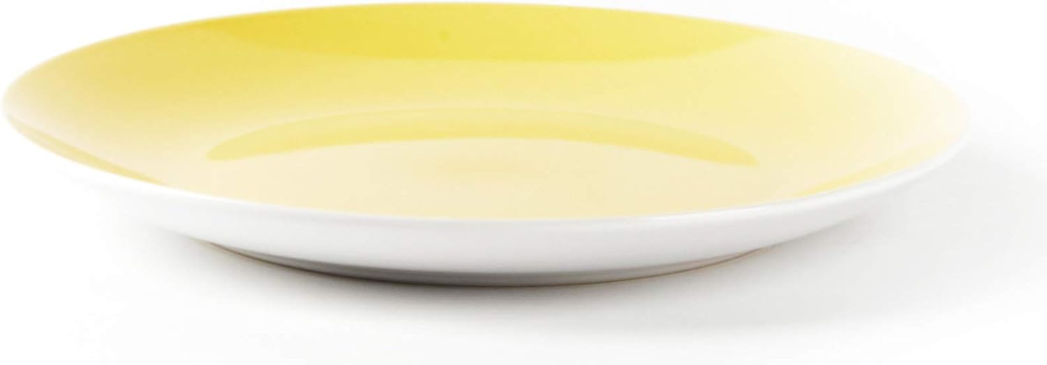 juego de vajilla de gres en forma de cupé, blanca en el exterior + interior