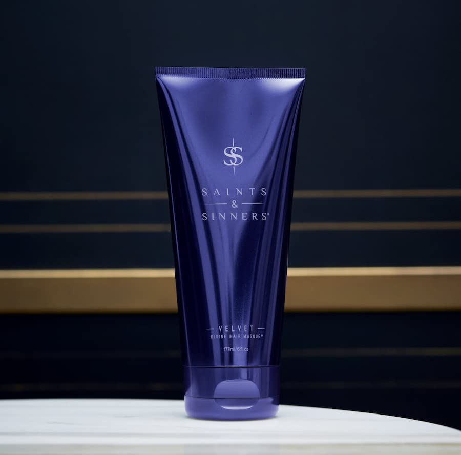 Saints & Sinners Mascarilla divina de terciopelo galardonada para reparar el cabello seco, dañado y encrespado