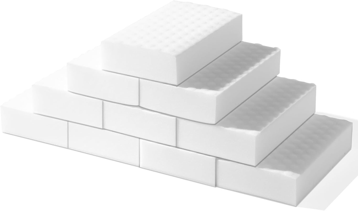 Borrador de esponja mágica, paquete de 10 esponjas de melamina extra gruesas de densidad 2X, almohadillas de limpieza extra grandes, espuma de