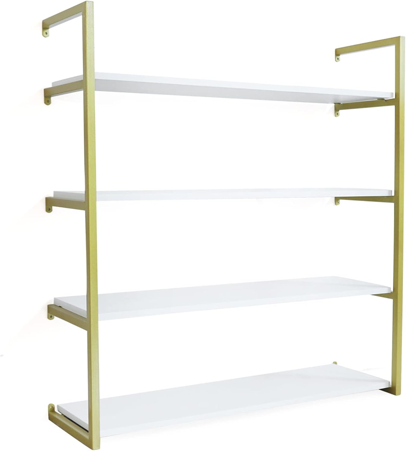 Estantes montados en la pared, estantes de exhibición para coleccionables, estable con marco de metal, estantes de almacenamiento, estantería con
