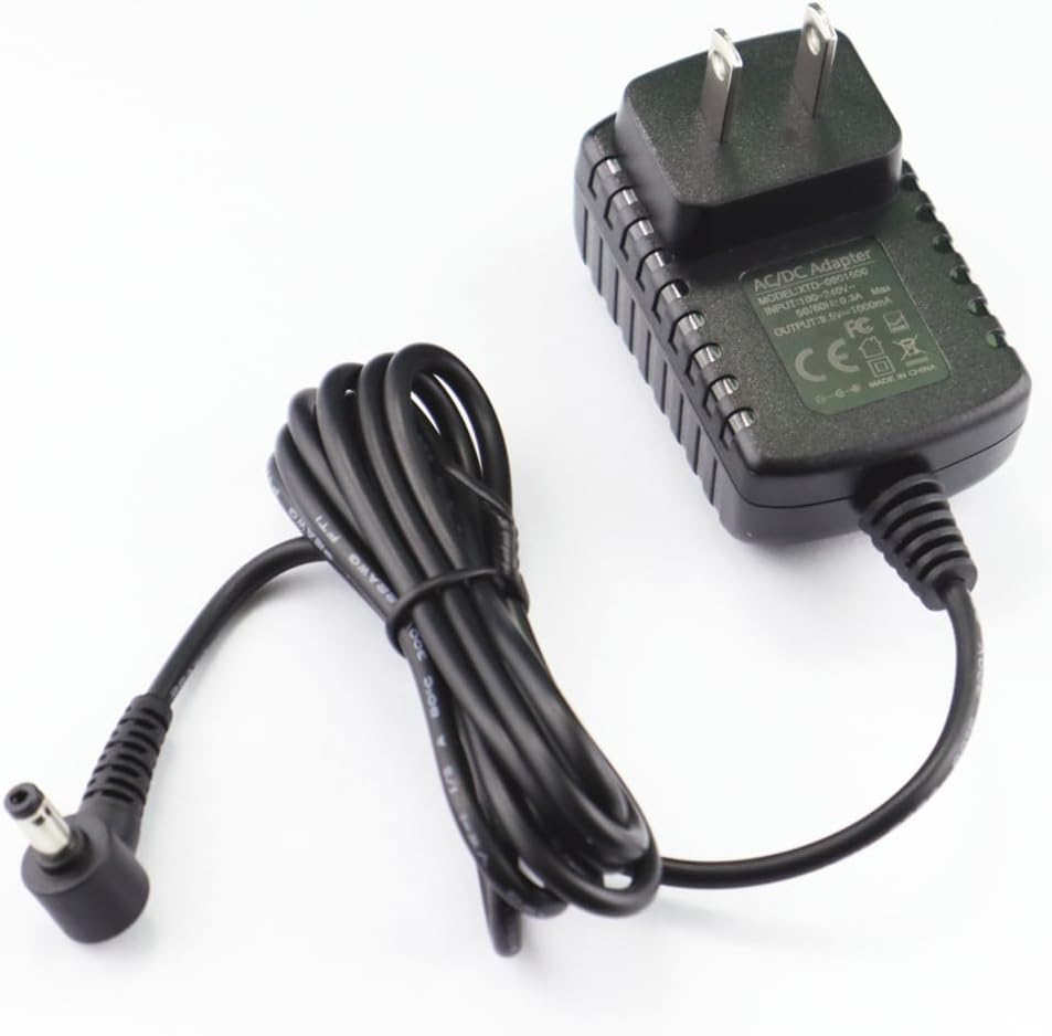 ENJOY-UNIQUE Adaptador de cargador de fuente de alimentación de 9.5V 1000mAh compatible con teclado Casio LK120 LK240 LK280 SA76 SA77 SA46 CTK101