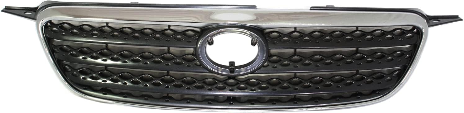 Garage-Pro Conjunto de rejilla compatible con Toyota Corolla 2005-2008 con carcasa cromada e inserto pintado de gris oscuro