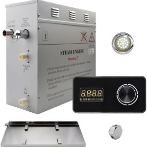 STEAM PLANET Superior Encore – Kit generador de ducha de vapor de 6 kW con teclado horizontal negro, bandeja de goteo y luz blanca, generador de STEAM PLANET Superior Encore – Kit generador de ducha de vapor de 6 kW con teclado horizontal negro, bandeja de goteo y luz blanca, generador de