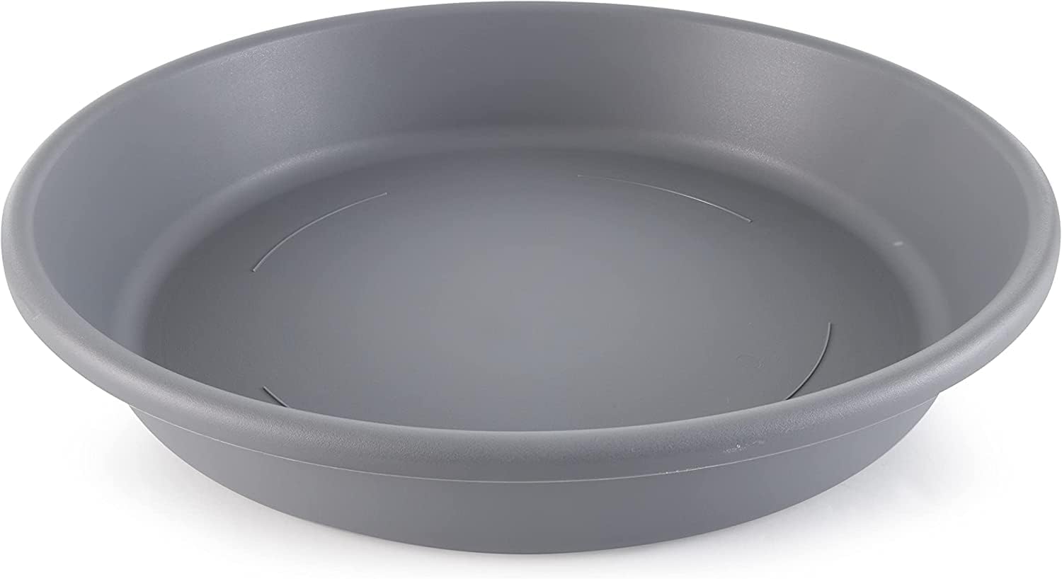 The HC Companies Plato clásico redondo de plástico de 6 pulgadas, bandejas para plantas de interior y exterior para macetas, 6.75 x 6.75 x 1.13