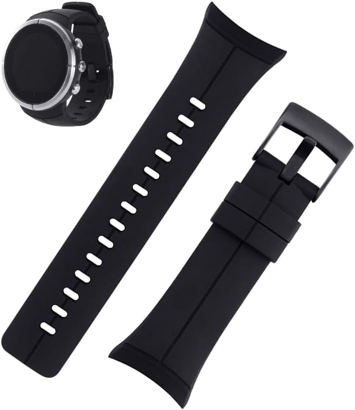 Correa de reloj compatible con Suunto Spartan Ultra HR, correa clásica de repuesto de goma suave para reloj inteligente Suunto Spartan Ultra HR