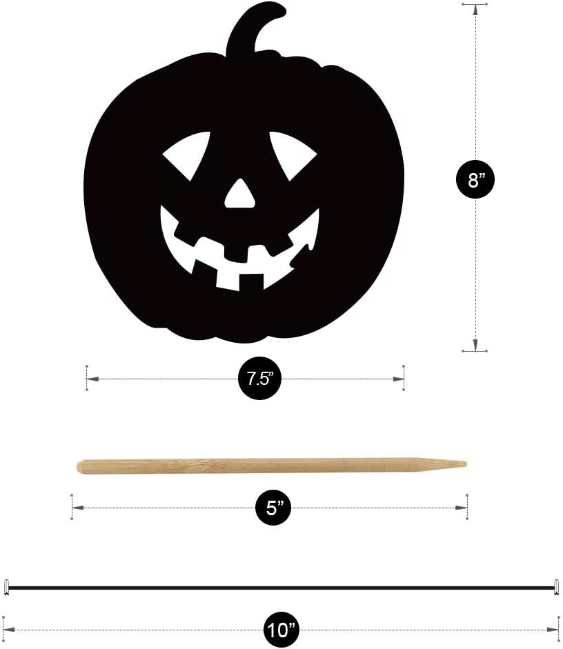 AMINORD Manualidades de Halloween para niños, paquete de 24 máscaras mágicas de arco iris para rascar, decoraciones de calabaza para niños de 3 a 5,