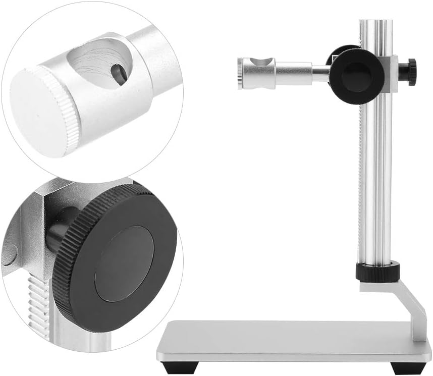 Soporte de microscopio de aleación de aluminio, enfoque manual ajustable, soporte de microscopio USB digital, portátil, universal, profesional,