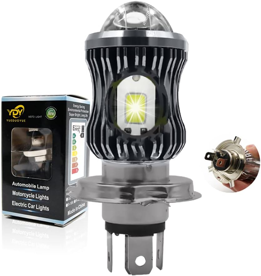 YSY 1 unids 10000Lm H4 LED Moto HB2 9003 HS1 Bombillas LED para faros delanteros de motocicleta, lente CSP blanco amarillo Hi Lo lámpara Accesorios