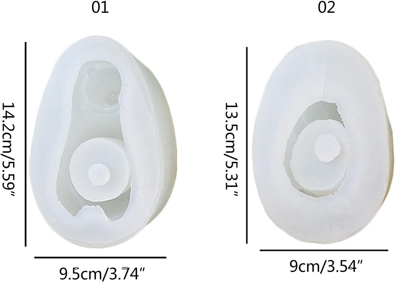 Molde de silicona para maceta, lindo animal, planta suculenta, maceta de hormigón, yeso, moldes de cemento, molde de arcilla, molde de silicona para
