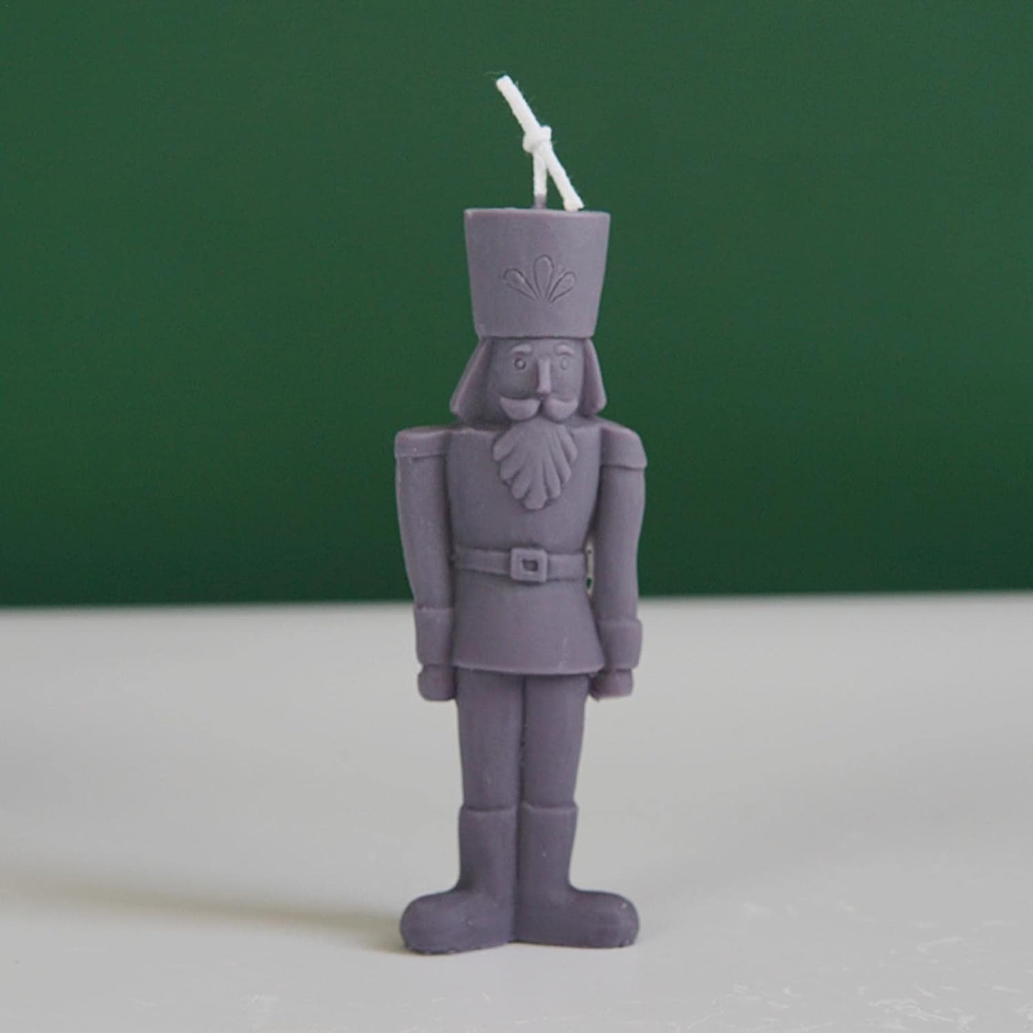Molde de vela de silicona para soldado cascanueces 3D, molde creativo de escultura en forma de soldado, molde de resina hecho a mano, molde de cera