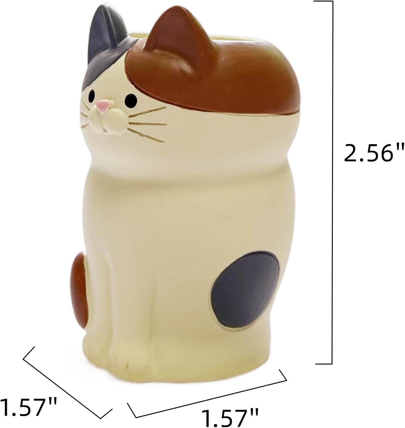 Lindo soporte para lápices de bolígrafo pequeño, de resina kawaii, gato, perro, dinosaurio, conejo, animal, clip de papel, cepillo de dientes, mini