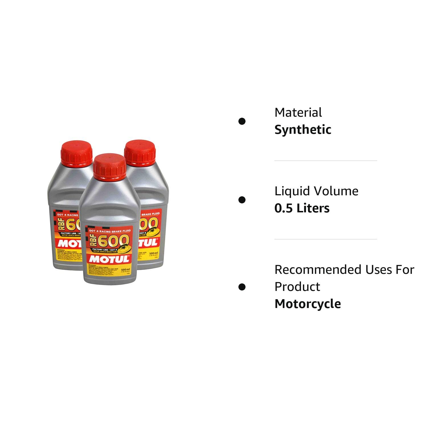 Motul 100949 RBF 600 DOT 4 100% sintético Factory Line Racing líquido de frenos con adhesivo Motul prémium (3)