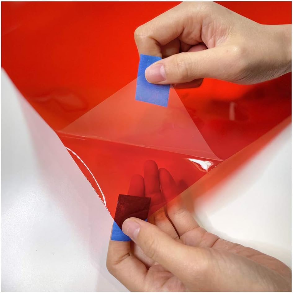 BDF – Película para ventana de tarjeta, color rojo transparente (36″ X 25ft)