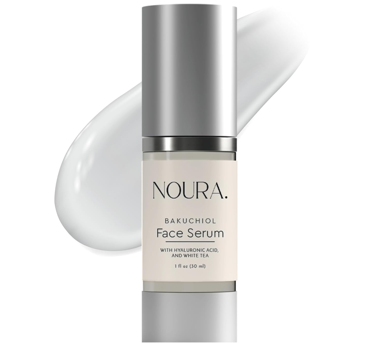 Suero facial Bakuchiol de Noura Cosmetics, alternativa natural al retinol, disminuye las líneas finas y las arrugas, ilumina e hidrata la piel,