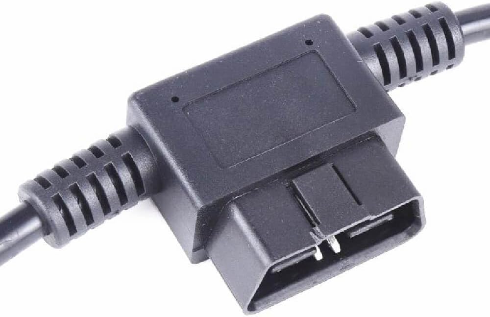 OBD2 16 Pin Male to Dual 16 Pin Female T Type Pass Through Cable 0.1M, Compatible with Most Modern Cars