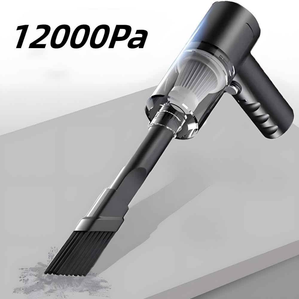 Wixann Aspiradora de mano, 12000 Pa Aspiradora de coche de alta potencia, 4000 mAh Aspiradora de coche portátil, Aspiradora de mano de 120 W sin