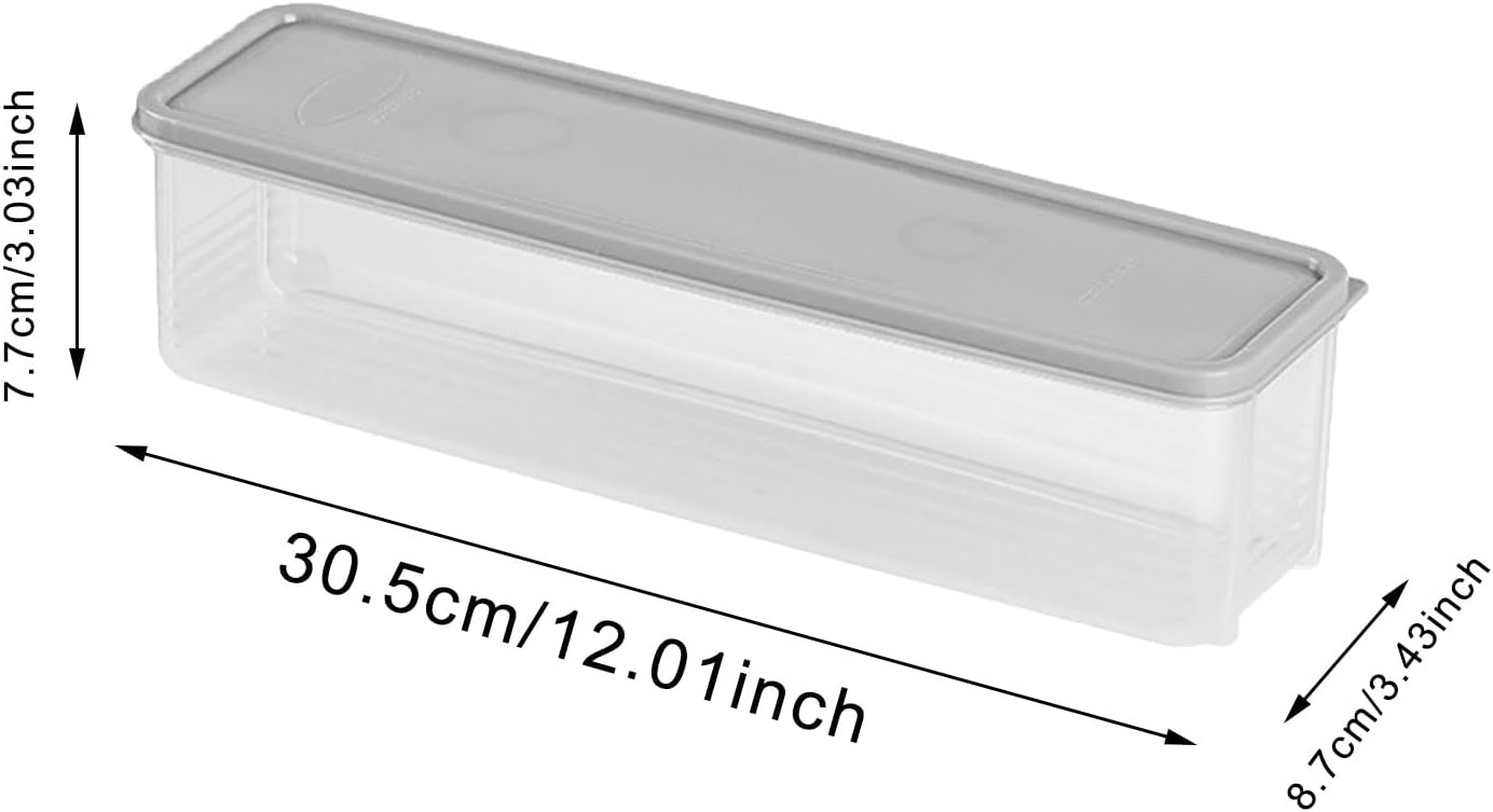 Contenedores de almacenamiento de pasta de tira duradera Contenedores rectangulares para pasta, contenedores herméticos para espaguetis con tapas,