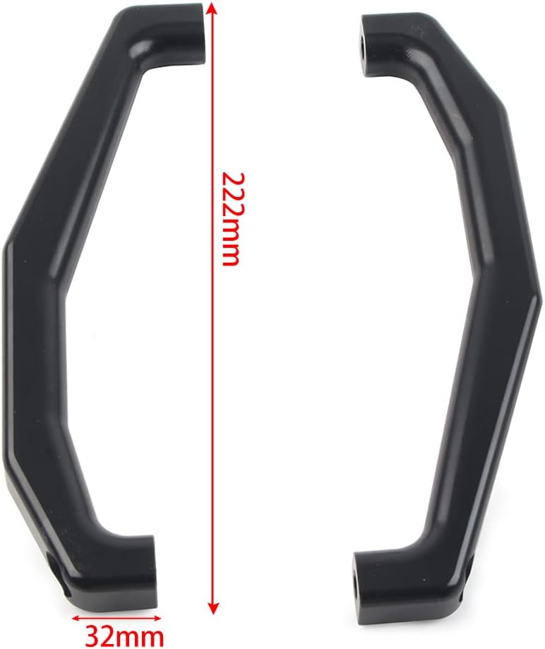 Zhisheng – Reposabrazos trasero de motocicleta, mango de agarre de aleación de aluminio, mango de agarre para montar en motocicleta, reposabrazos