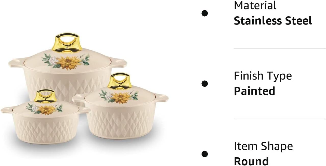 Tmvel Cacerola Hotpot, olla caliente aislada de acero inoxidable, calentador de alimentos, mantiene la comida caliente durante horas (84.5 fl oz,