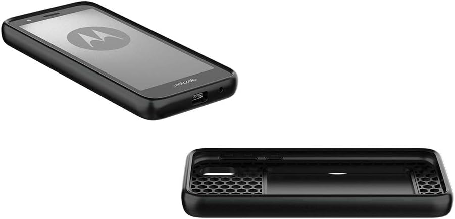 FDTCYDS Funda para Moto E6 con tarjetero, a prueba de golpes, funda protectora híbrida de silicona resistente para Motorola Moto E6 (edición 2019),