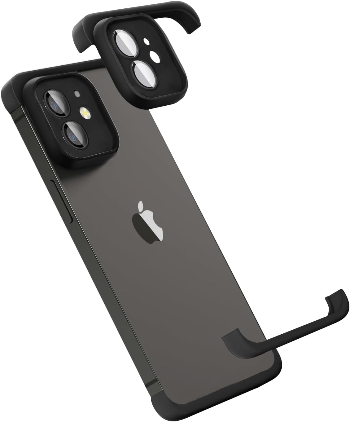 Funda delgada sin marco, con protector de lente de cámara integrado, ultrafina, ligera, minimalista, a prueba de golpes, funda protectora de