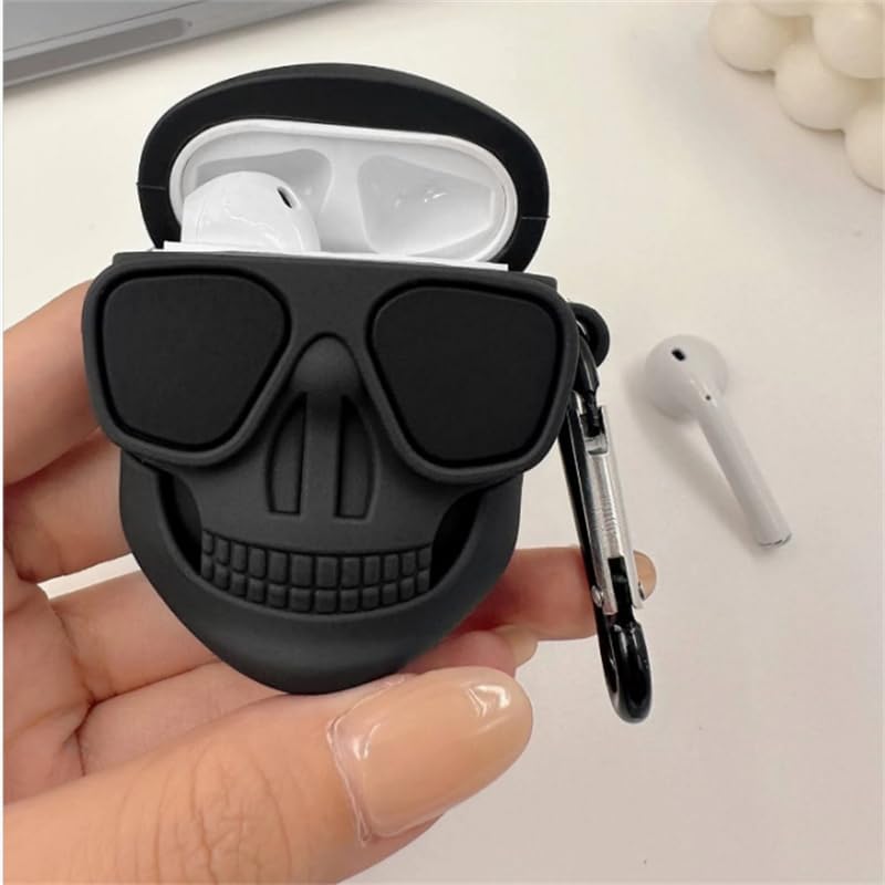 Funda protectora para AirPods Pro de 3 generación, funda protectora para auriculares de 12 generación con llavero, funda de silicona suave anticaída