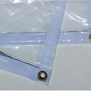Professional EZ Travel Collection Lona de vinilo transparente resistente, resistente a la intemperie y al desgarro, para patio, sombra y cubierta de Professional EZ Travel Collection Lona de vinilo transparente resistente, resistente a la intemperie y al desgarro, para patio, sombra y cubierta de