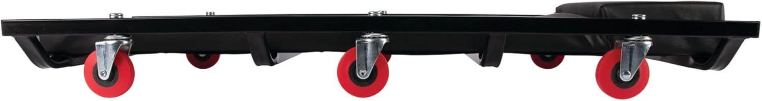 Performance Tool W85015 – Enredadera automotriz de perfil bajo con 6 ruedas giratorias de 36 x 17 pulgadas con reposacabezas acolchado, color negro