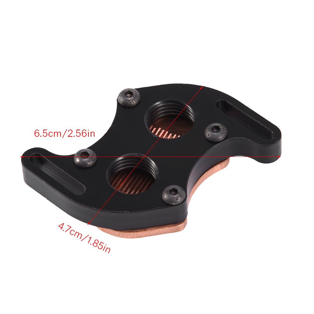 Bloque de refrigeración por agua, mini puente sur bloque de agua de refrigeración kit base de cobre rojo para computadora PC 4.4-5.8CM, kit de
