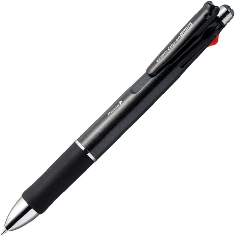 Zebra P-B4SA2-BK – Bolígrafo multifuncional, 4 colores + Sharp Clip-On Multi 1000, color negro