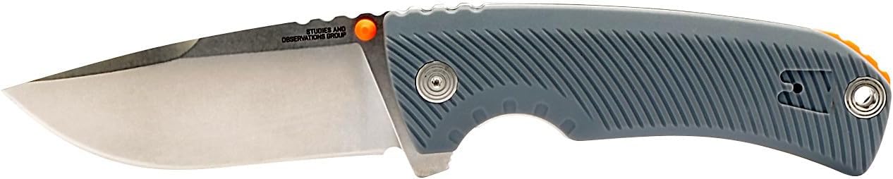 SOG Tellus FLK Daily Outdoor – Cuchillos plegables con cerradura de marco de tamaño completo  Mango GRN  Hoja de acero inoxidable CRYO 440C  Clip de