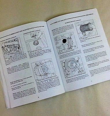 Manual de operador para Ford 555C 655C Tractor Loader Retroexcavadora Lubricante de mantenimiento para propietarios