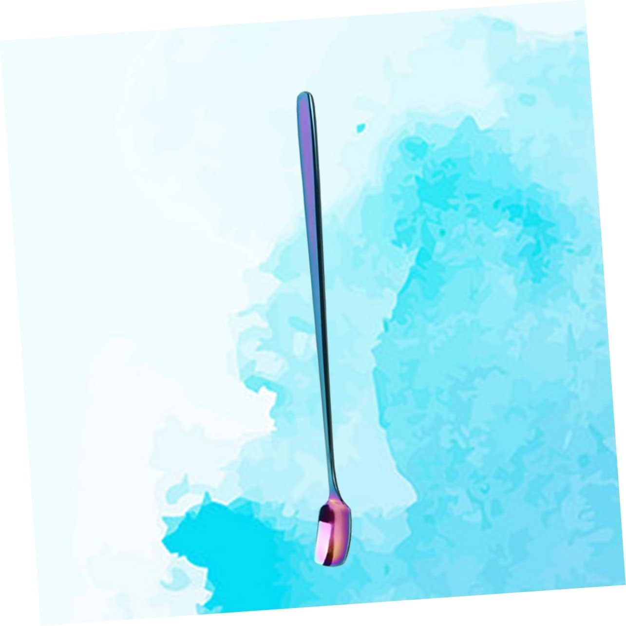 2 cucharas de acero inoxidable para agitar, cucharas de acero inoxidable, palitos de revolver de acero inoxidable, mini cuchara mezcladora de barman