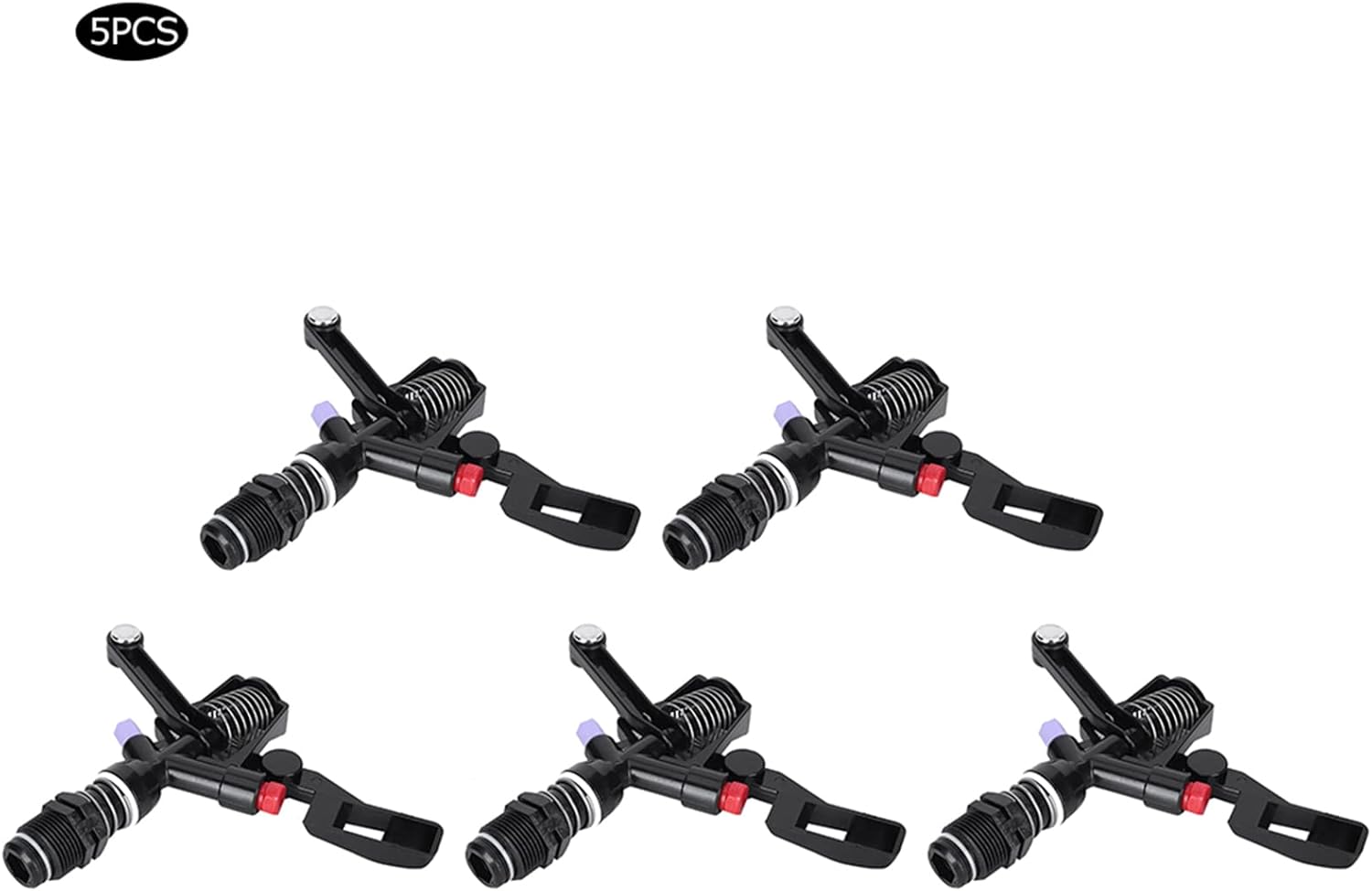 Fydun 5Pcs Nozzle Rotating Rocker Spraying Tool 34in DN20 M Thread for Agricultural Irrigation 5Pcs Nozzle Rotating Rocker for Family