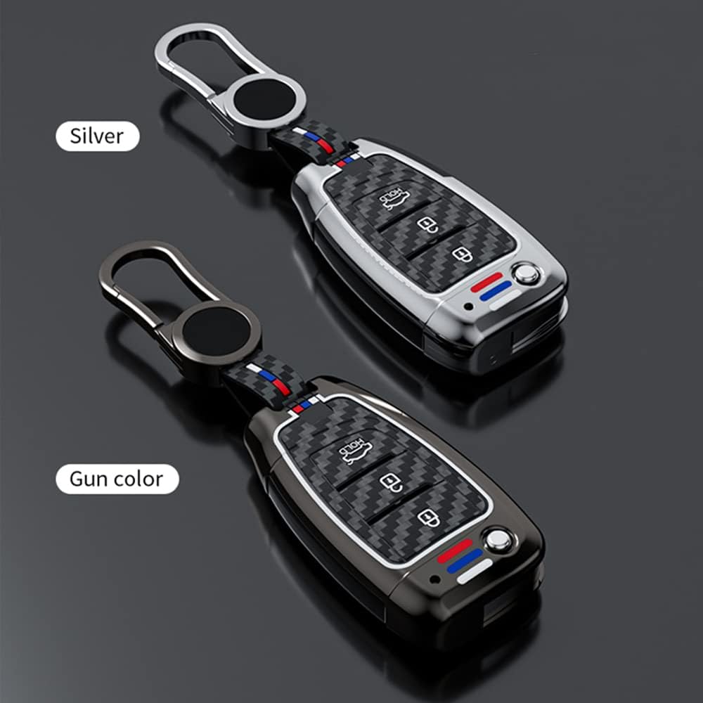 JanneChou Carcasa protectora de aleación de zinc compatible con Hyundai Accent Elantra Kona Santa Fe Veloster