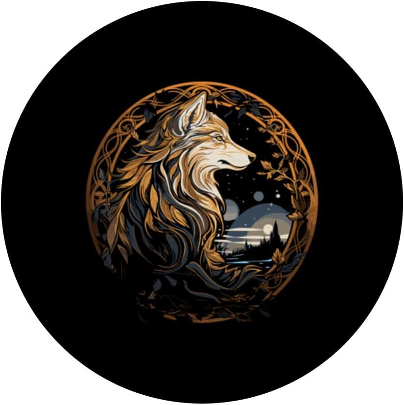Fenrir Wolf Viking Orgullo escandinavo Norsemen Odins Wolf PopSockets estándar PopGrip