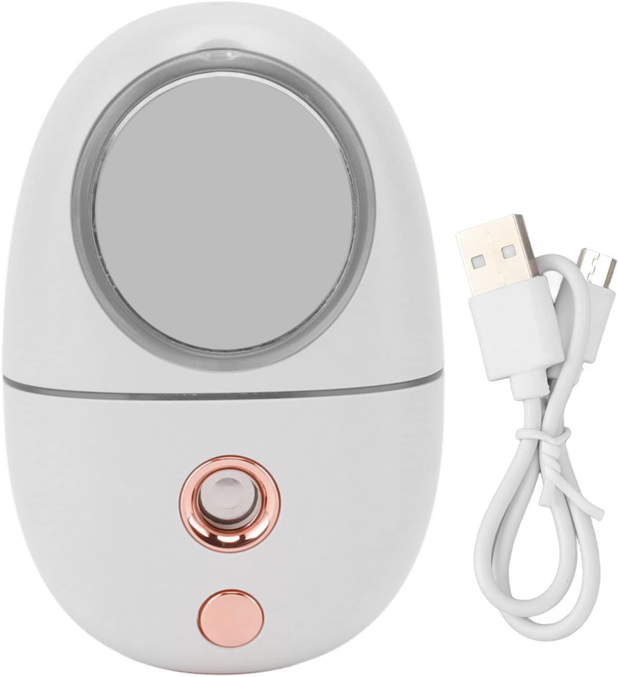 Rociador facial práctico de 1.2 fl oz, vaporizador facial portátil, mini USB para extensiones de pestañas, cuidado de la piel, maquillaje (blanco)
