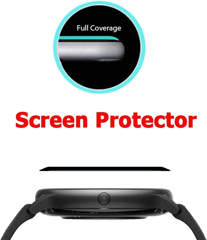 Paquete de 2 Protector de pantalla para reloj inteligente Amazfit Bip 5, cobertura completa, marco curvado 3D, compatible con funda, antiarañazos,
