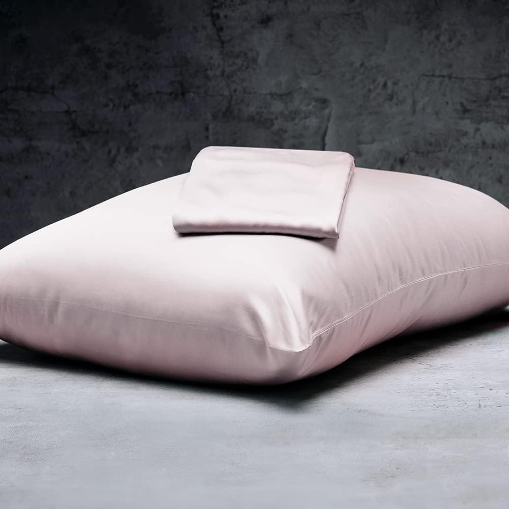 LUXOME Juego de funda de almohada 100% viscosa de bambú (King)  400 hilos  Absorbe la humedad  Cierre de sobre  Rubor