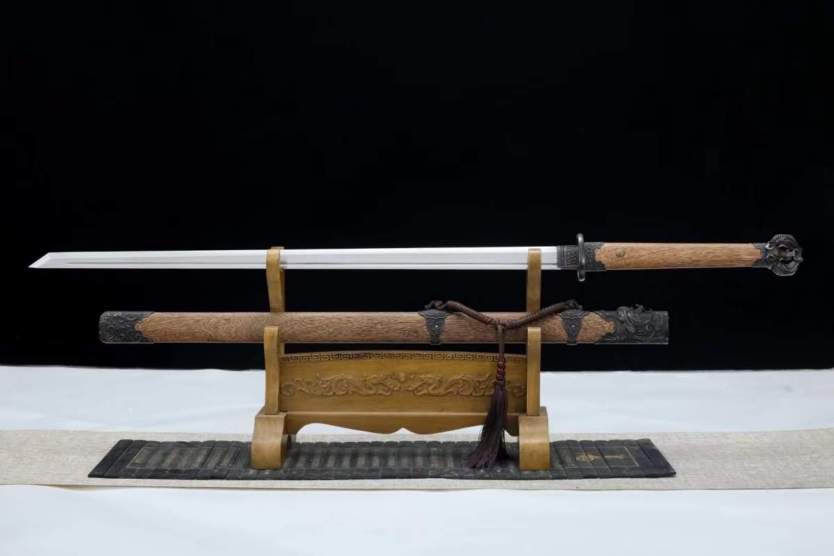Han dao Sword Real (cuchillas forjadas de acero de alto carbono, vaina de palisandro) Práctica, espada china