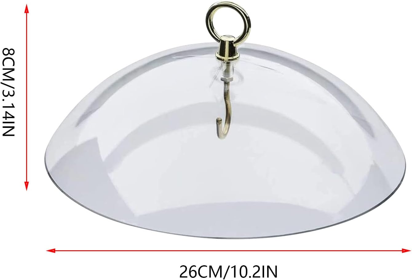 Baffle para comedero de pájaros, comederos para pájaros a prueba de ardillas para exteriores, cubierta de lluvia para comederos de pájaros para