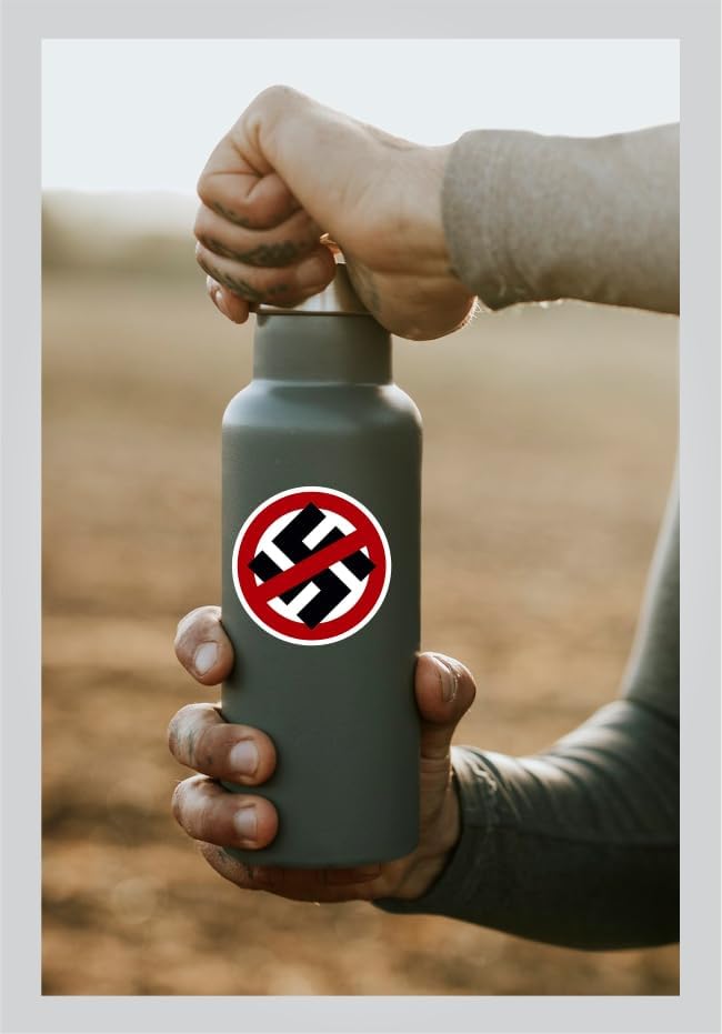 Adhesivo antifascista antifascista antinazi No Nazis Never Again Stop Hate Anti-Hate No Hate Love Not Hate Cup Car Truck Helmet Laptop Bottle Bumper